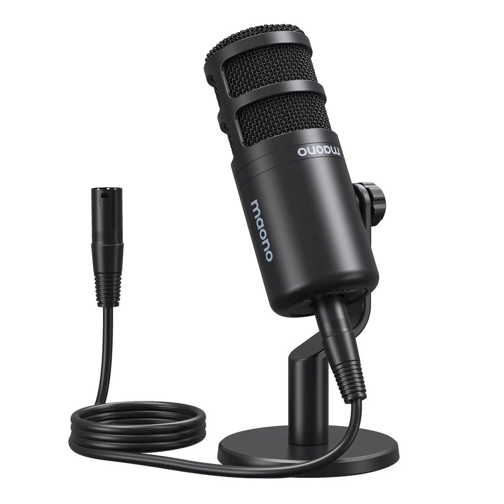 Dynamic XLR PC Microphone All Metall Gaming Broadcast Recording Streaming Works for Audio Interface Sound Card Mixer PD100