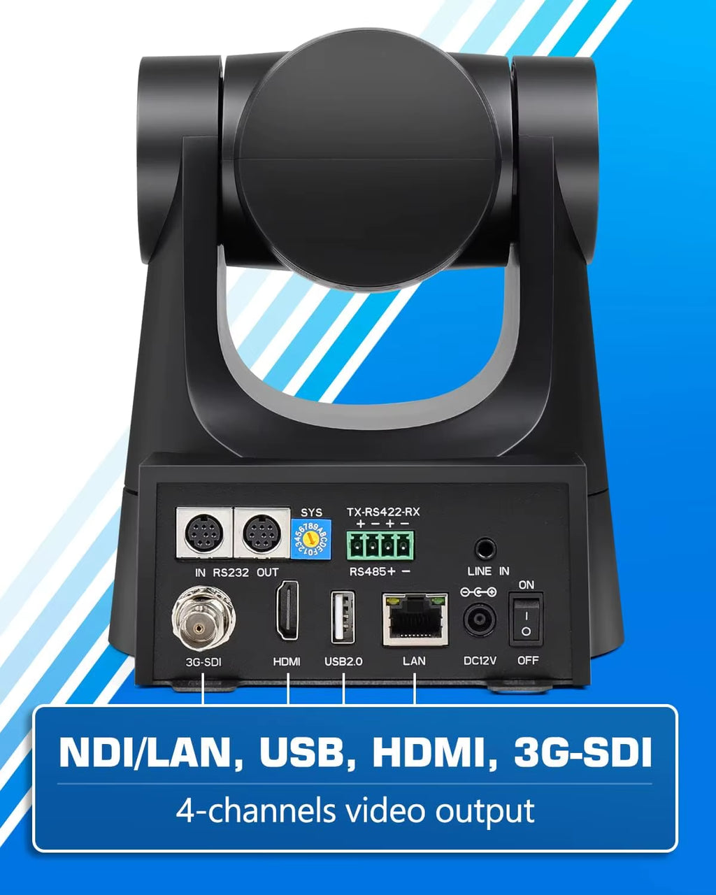 NDI PTZ Camera 30X Bundle HDMI 3G-SDI IP Poe HDMI PTZ Camera for Church Worship(3Pcs)+Ndi PTZ Controller (Kn30Ax3+Kc608N)