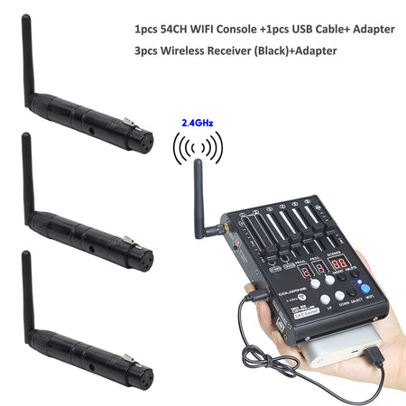 Wireless MINI Handheld 54CH Controller Dmx Console for KTV Party Entertainment DMX Lights