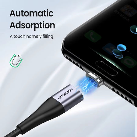 Magnetic USB Charging Cable Type C Micro USB Phone Cable Magnet Charger Micro USB for Xiaomi 3A Mobile Phone Wire Cord
