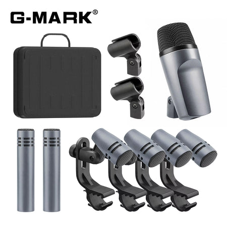 E608 7-Piece Wired Drum Mic Instrument Microphone Set
