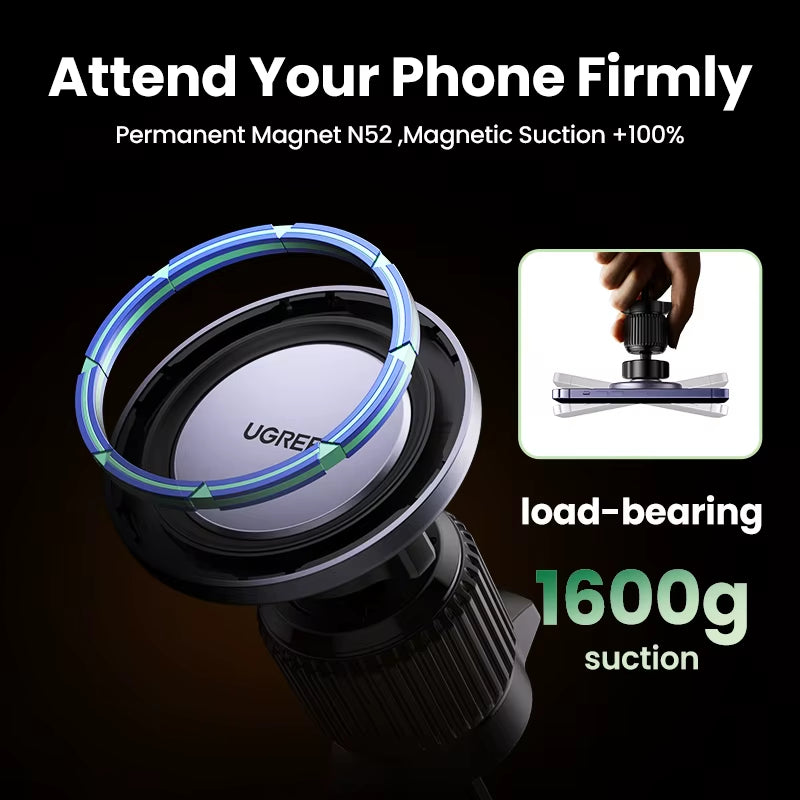 UGREEN Magnetic Car Phone Holder Magsafe for Iphones 16 15 14, Samsung