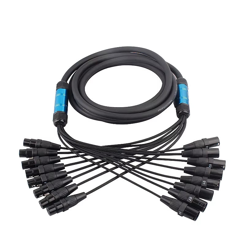 XLR Snake Cable 2, 4, 6, 8, 12 Way Channel XLR Cable -Male to Female 