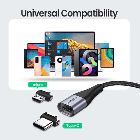 Magnetic USB Charging Cable Type C Micro USB Phone Cable Magnet Charger Micro USB for Xiaomi 3A Mobile Phone Wire Cord