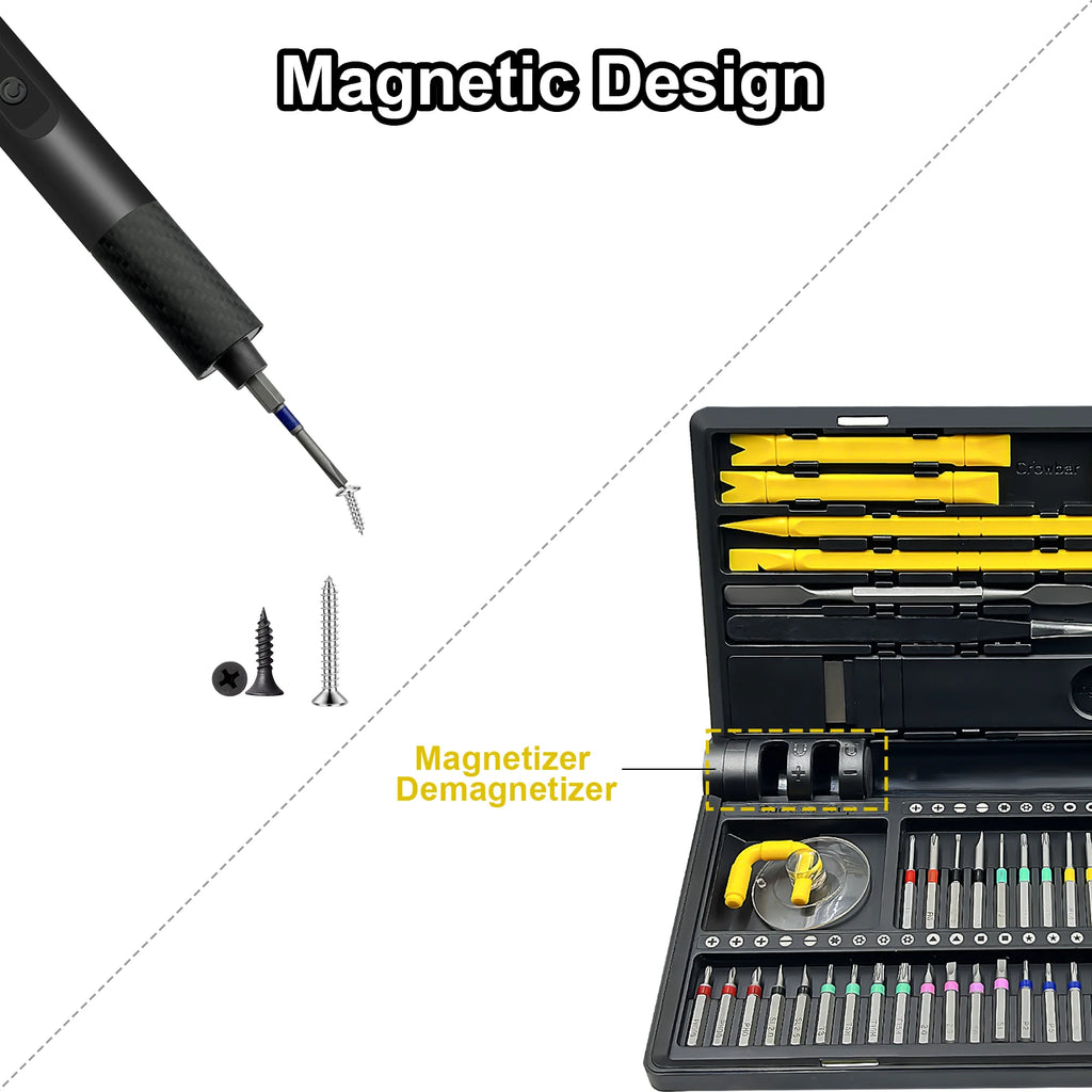 71 in 1 Electric Screwdriver Cordless with LED Light Small Screwdriver Sets MAX 0.52N Pc Multi Tool Kit Repair Kit