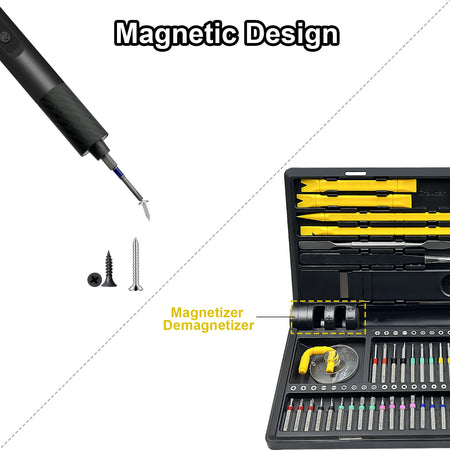 71 in 1 Electric Screwdriver Cordless with LED Light Small Screwdriver Sets MAX 0.52N Pc Multi Tool Kit Repair Kit