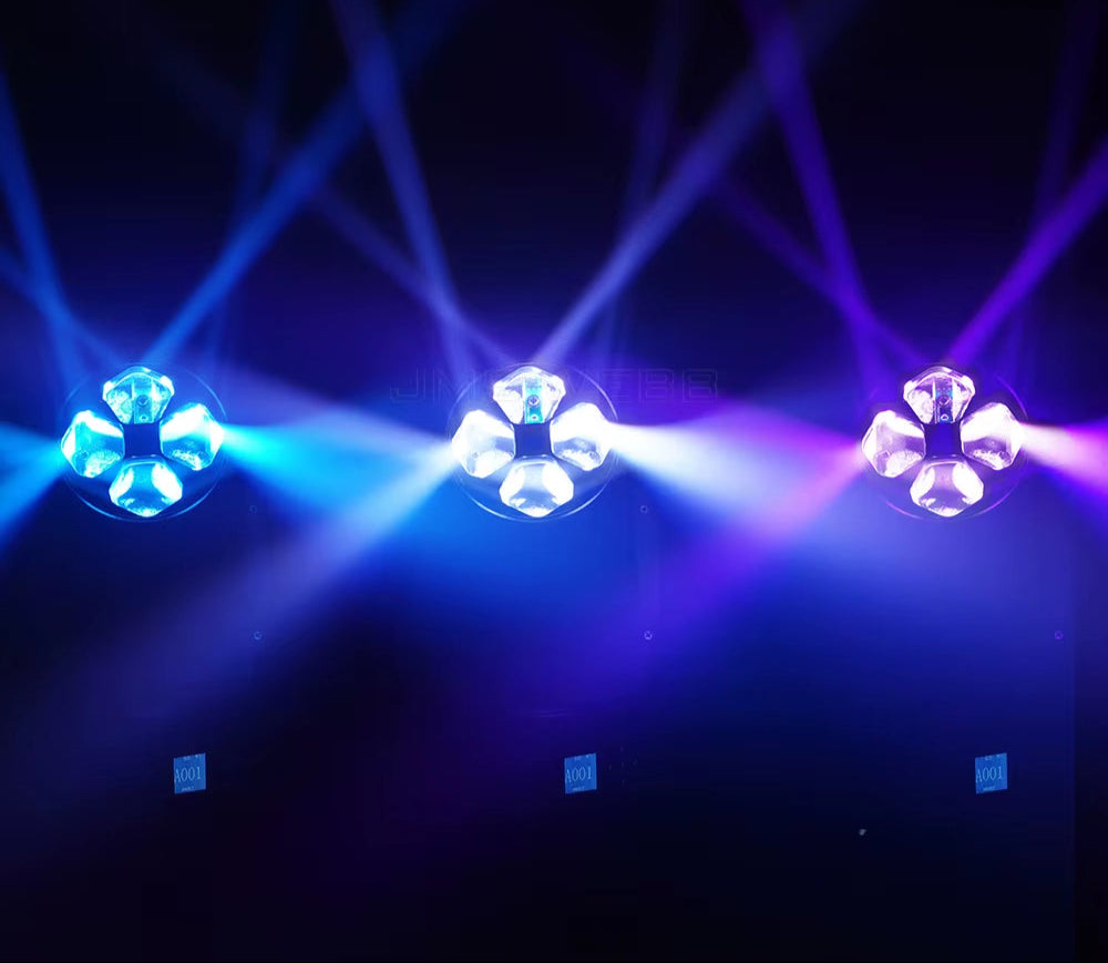 2Pcs 4X40W LED Moving Head with Flight Case Option Wash Beam Zoom Light -JMS WEBB 