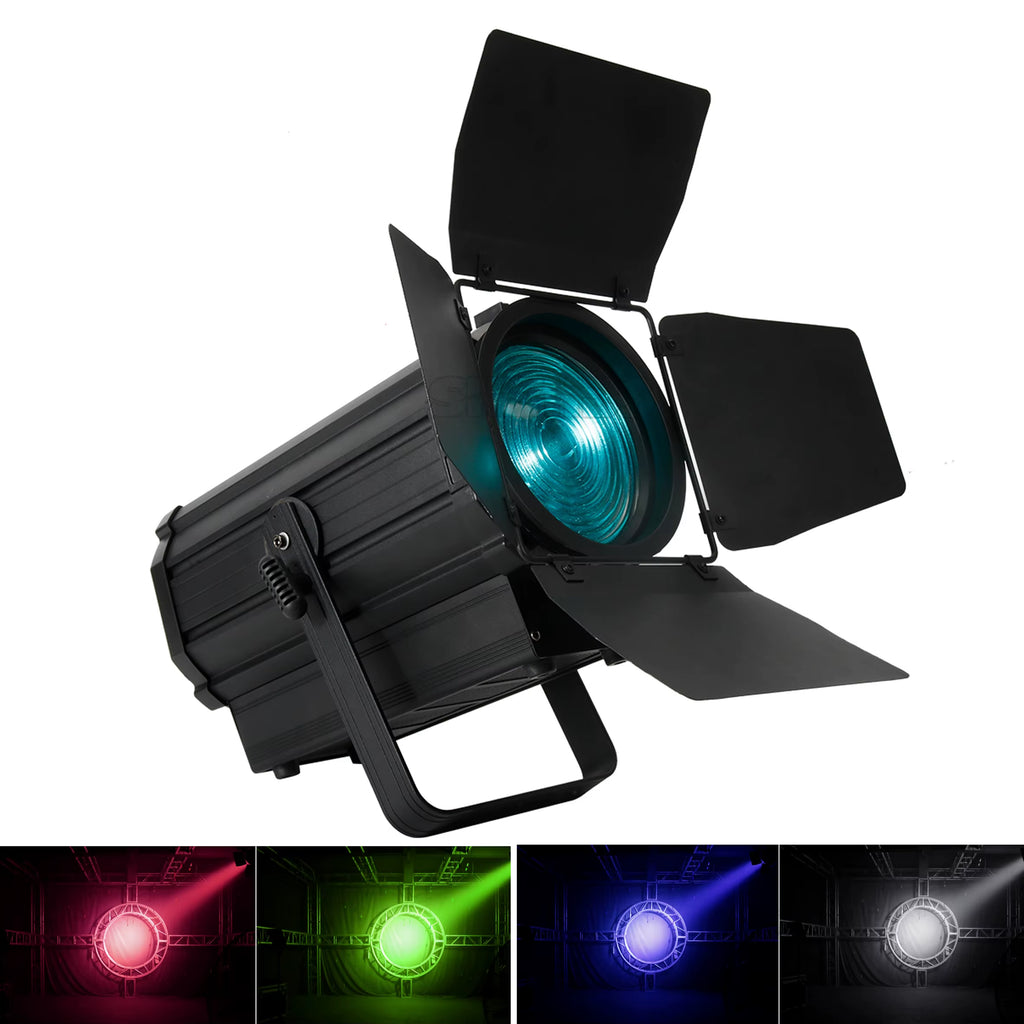 2PCS Adjustable Focus 250W RGBW/WCW Par Light Fresnel Lens stage light