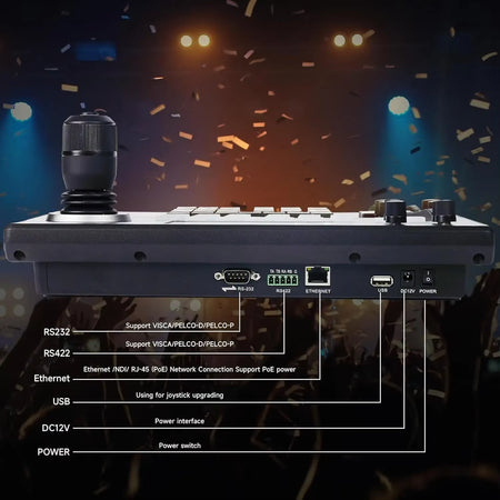 NDI PTZ Camera System (2x 20X Zoom) with 4D Joystick Controller