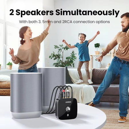 UGREEN Bluetooth RCA Receiver 5.1 Aptx HD 3.5Mm Jack Aux Wireless Adapter 