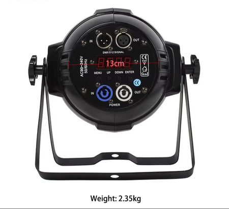 2Pcs 18X18W 6In1  Aluminum Alloy LED Par RGBWA+UV DMX Lighting 