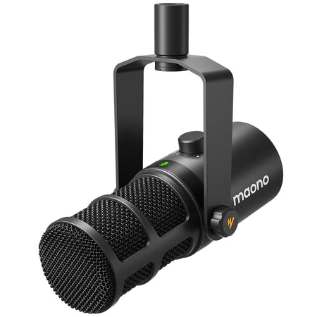 USB/XLR Dynamic Microphone All Metal with One-Touch Mute Headphone Jack and Volume Control for Podcasting Streaming PD400X