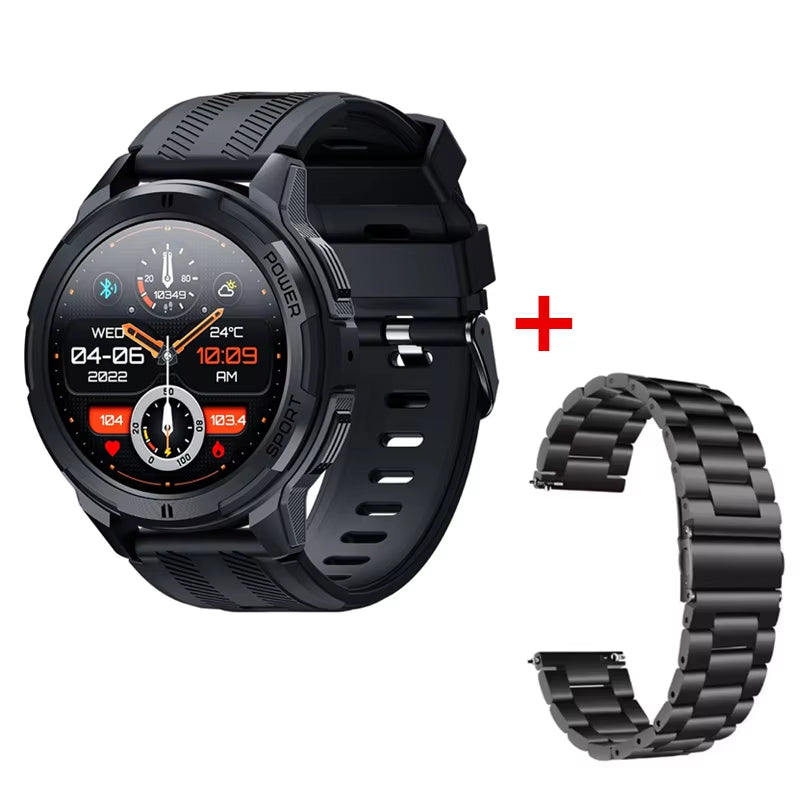 1.43" AMOLED Smart Watch for Men & Women - Bluetooth Calling, Heart Rate Monitor, Fitness Tracker, 1ATM Waterproof