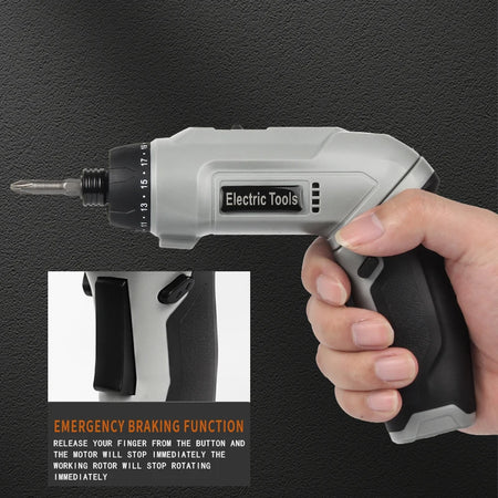 Mini Cordless High Torque Electric Drill with Lithium Battery Type-C Rechargeable Electric Screwdriver DIY Household Tools.