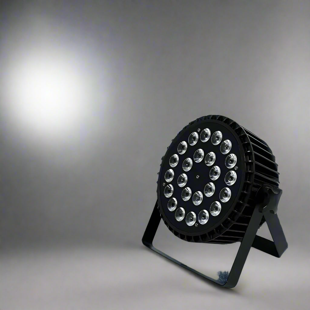 24X18W RGBWA UV 6 in 1 High Power Par Light Stage Party DMX Light Aluminum Stage Flat Spotlight for Wedding Club DJ Disco