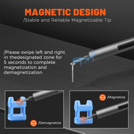 28/65 in 1 Precision Electric Screwdriver Set with 54 Magnetic Bits 2 Torque Settings for Repairs