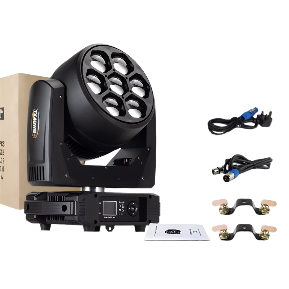 High Power LED Wash 7X40W RGBW Zoom Moving Head Light DMX Control Stage Bar Concert