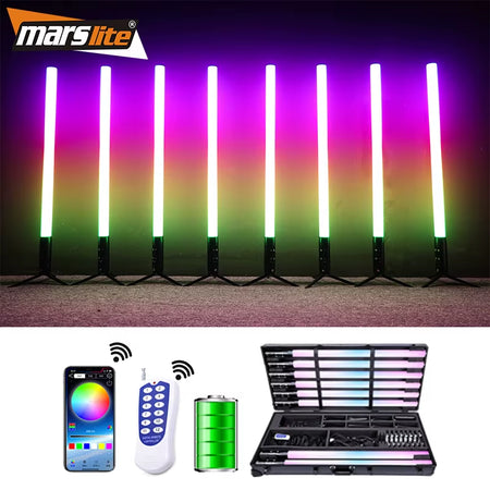 Wireless Battery LED Pixel Tube - DMX, IP65, with Flight Case