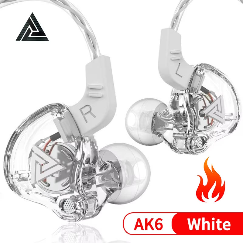 QKZ AK6-Ares Sports In-ear HIFI Wired Control Earphone with Mic with Noise Cancellation