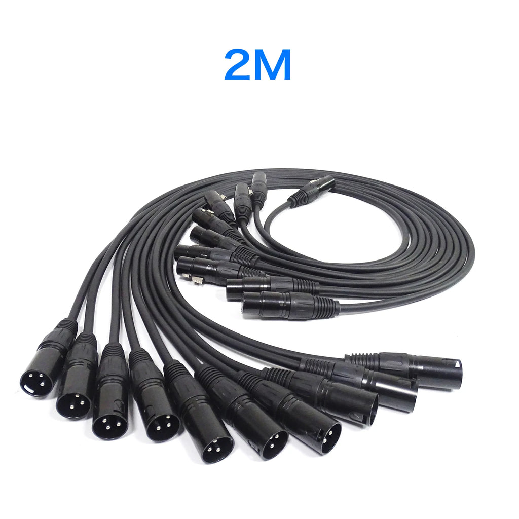 10Pcs  XLR DMX Stage Cable for Stage Lighting