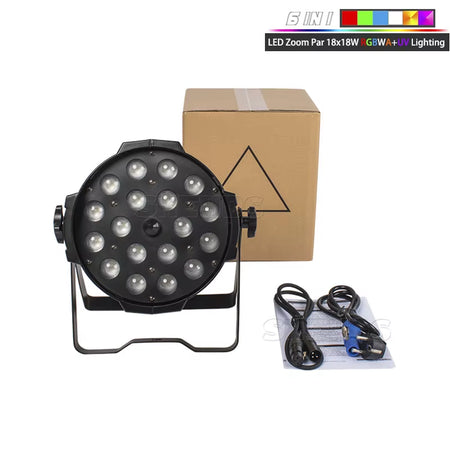 18X18W RGBWA+UV 6In1 LED Zoom Par Led Light 