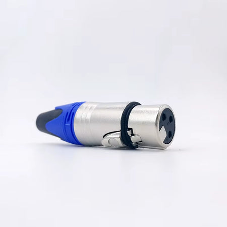 Microphone & Speaker Cable Connectors - 3-Pin XLR Male/Female Audio Plugs (Variety of Colors)