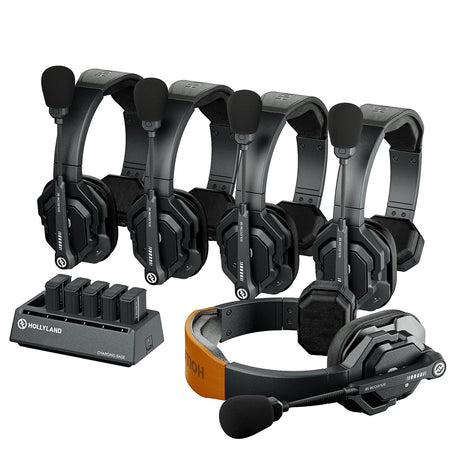 Hollyland Solidcom SE Full Duplex 2.4G Noise Cancellation Wireless Intercom Headset System 1100ft Team Communication