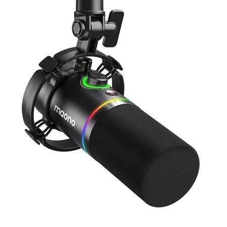 XLR\USB Dynamic Microphone for Gaming Recording Streaming Youtube Metal Mic with Software Tap-To-Mute Gain Knob PD200X