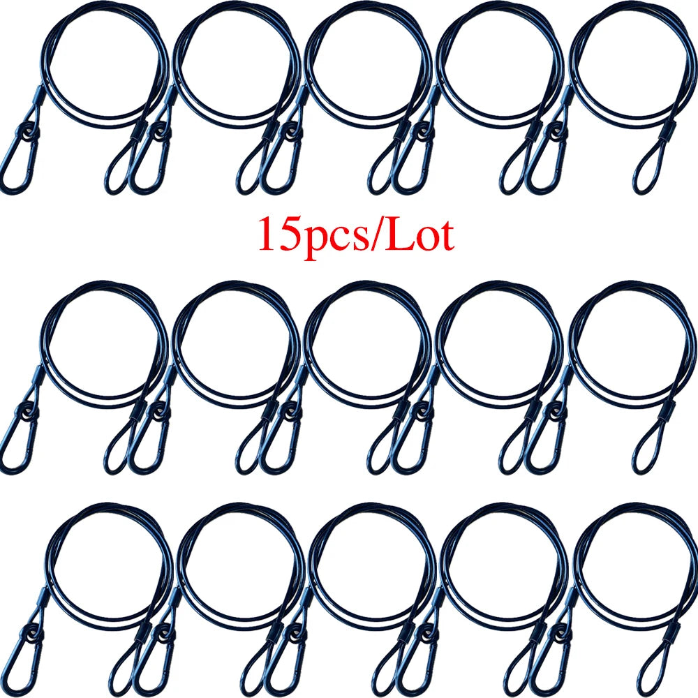 15Pcs High Quality 70Cm Long Stage Light Safety Rope Cable