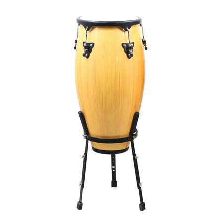 Orff Conga Latin Drum 10", 11", 12" Buffalo Leather Tambourine with Stand