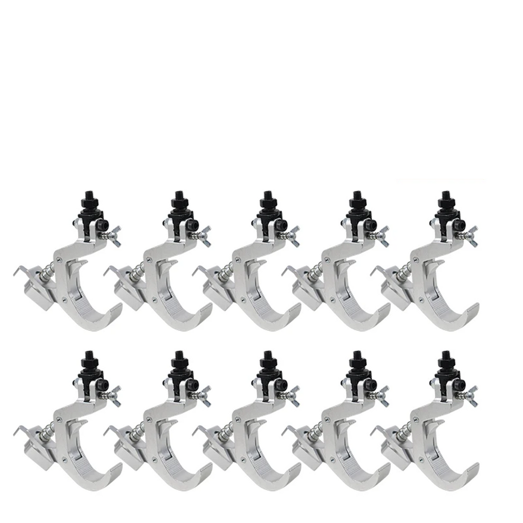 10Pcs Stage Light Truss Hanging Hooks 150Kg 40-60mm Lights Truss Open Hooks