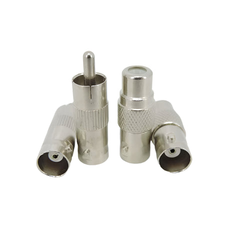 BNC to RCA Adapter Set - Male/Female Connectors for CCTV, Audio, Video (4 Types)
