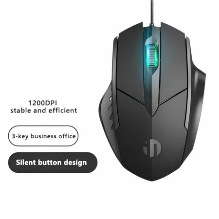 Precision Gaming Mouse - Wired, Silent Click, Macro Support, Adjustable DPI (W1)