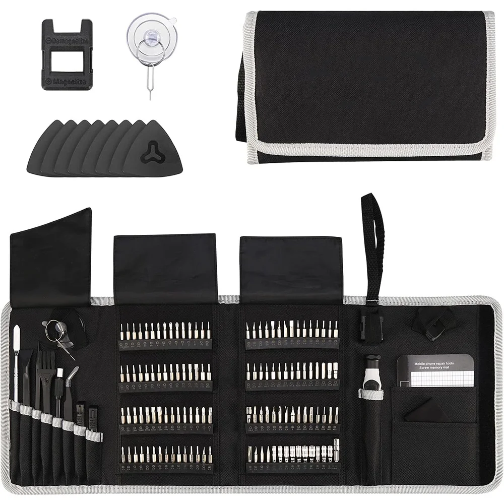 Precision Screwdriver Set 142 in 1 Magnetic Repair Tool Kit with 120 Torx Phillips Hex Bits