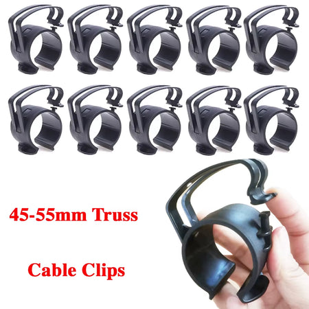 10-Pack Flexible Cable Running Clips for 45-55mm Truss, Stage Lighting