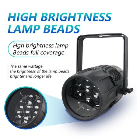 7X40W RGBW DMX 512 Zoom Par Stage Light