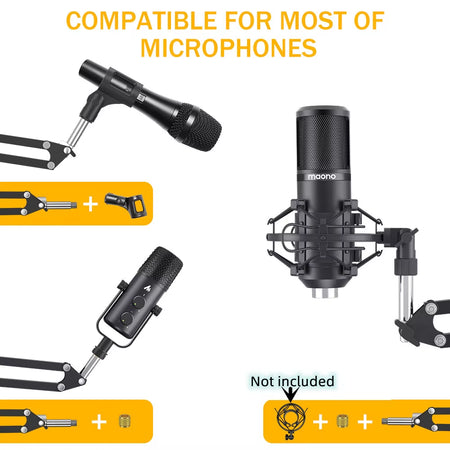 Microphone Suspension Boom Scissor Arm Stand for Professional Podcast Streaming Youtube Microfone
