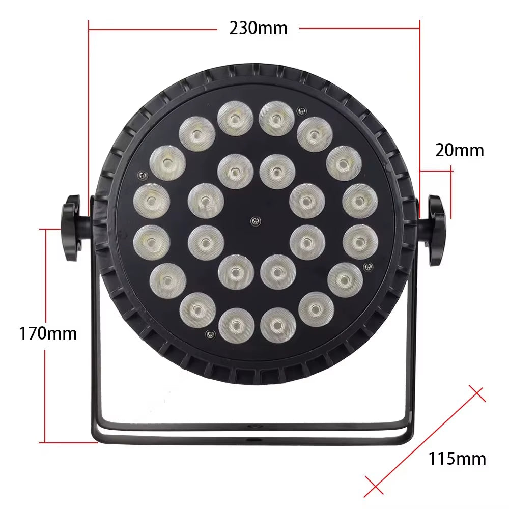 Vibrant 10PCS 24X18W RGBWA UV 6In1 Led Par Light Wash