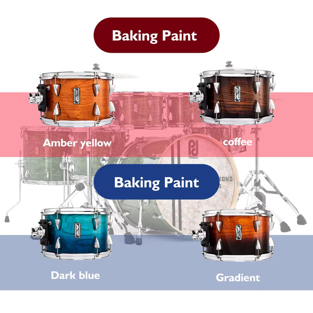 M6 Series Acoustic Drum Set 6 Drums 4 Cymbals Professional Percussion Instrument