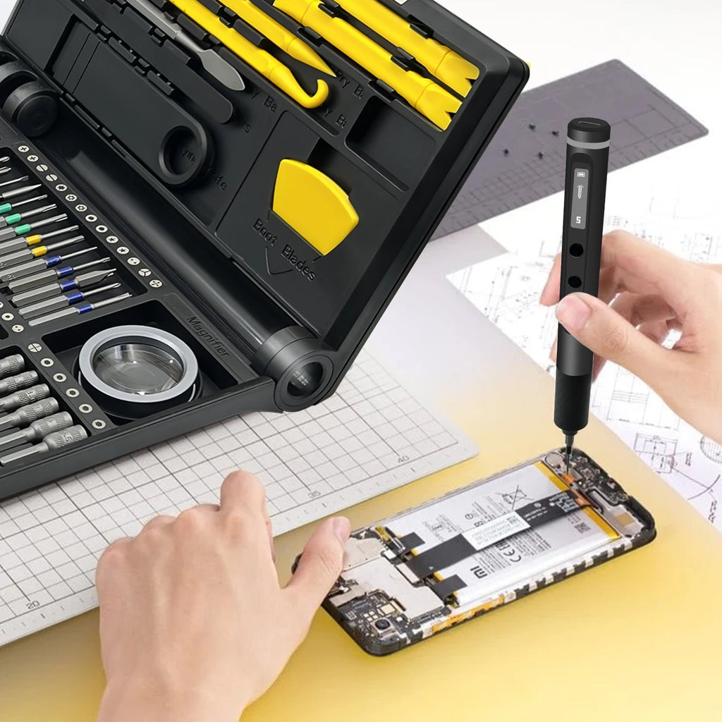71 in 1 Electric Screwdriver Cordless with LED Light Small Screwdriver Sets MAX 0.52N Pc Multi Tool Kit Repair Kit