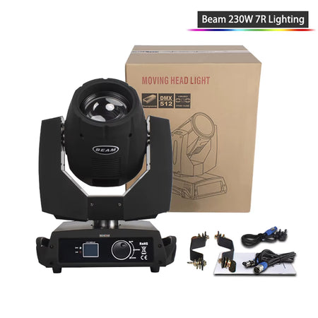 7R 230W Beam Moving Head Lighting DMX Controller for Atmosphere of Disco DJ Music Party Club Concert