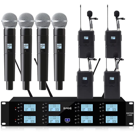 Professional UHF Wireless Microphone Headset Handheld Collar Gooseneck for Stage Speaker Wedding Conference Church Outdoor