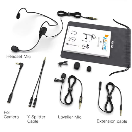 FIFINE New Headset Lavalier Lapel Microphone 