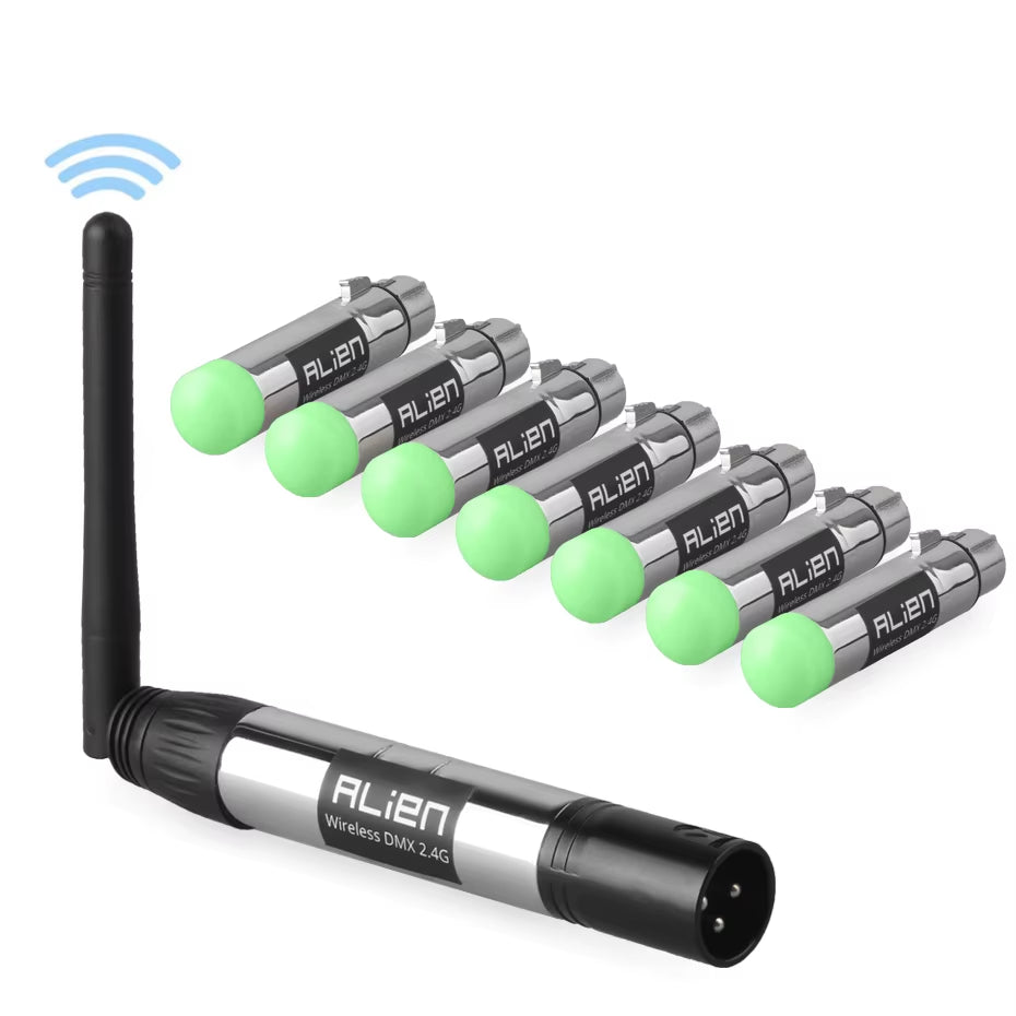 DMX Wireless DMX Transceivers, Wireless Transmitter Receiver for Stage Par light, Moving Head, Laser Lighting