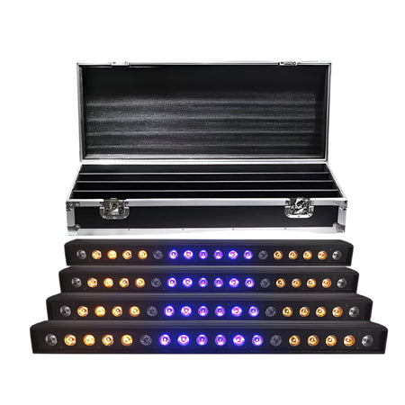 LED Wash Wall 18X18W RGBWA+UV 6In1 Stage Lighting with Flightcase 