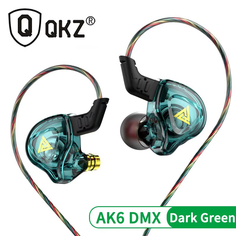 QKZ AK6-Ares Sports In-ear HIFI Wired Control Earphone with Mic with Noise Cancellation