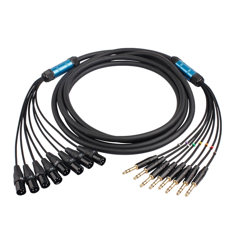 8 Way XLR Male/Female to 6.5MM Audio Cable