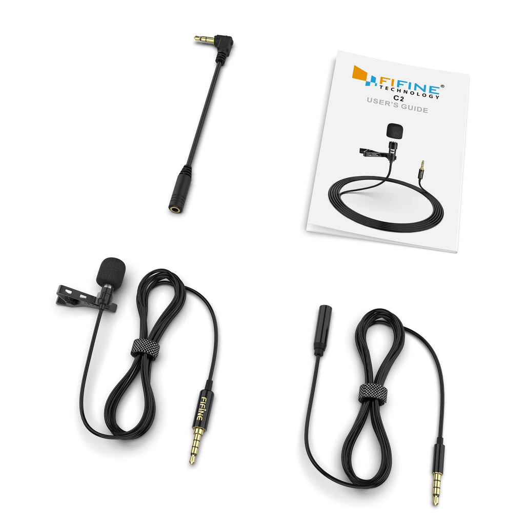FIFINE New Headset Lavalier Lapel Microphone 