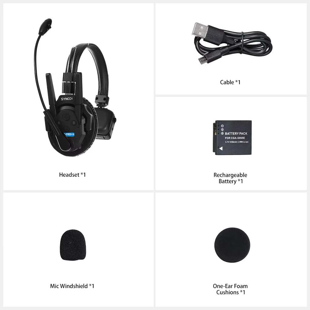 SYNCO Xtalk Pro X5 Xpro5 X3 X9 X2 2.4G Wireless Intercom System Headset