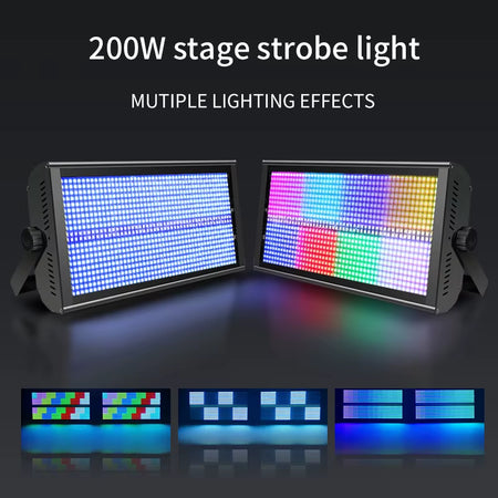 2-10 Pcs DMX 200W LED RGBW 48 Zone Strobe Stage Lights 